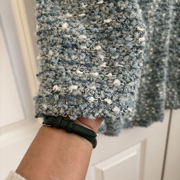 RUBY RD. WOMENS SWEATER 2X PULLOVER COWL NECK COZY BOUCLE KNIT JADE CURVED HEM - Picture 6 of 6